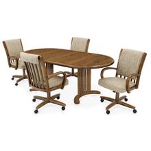 Table Base: Double Pedestal (chestnut)