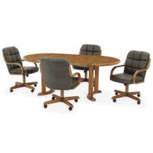 Table Base: Double Pedestal (chestnut)