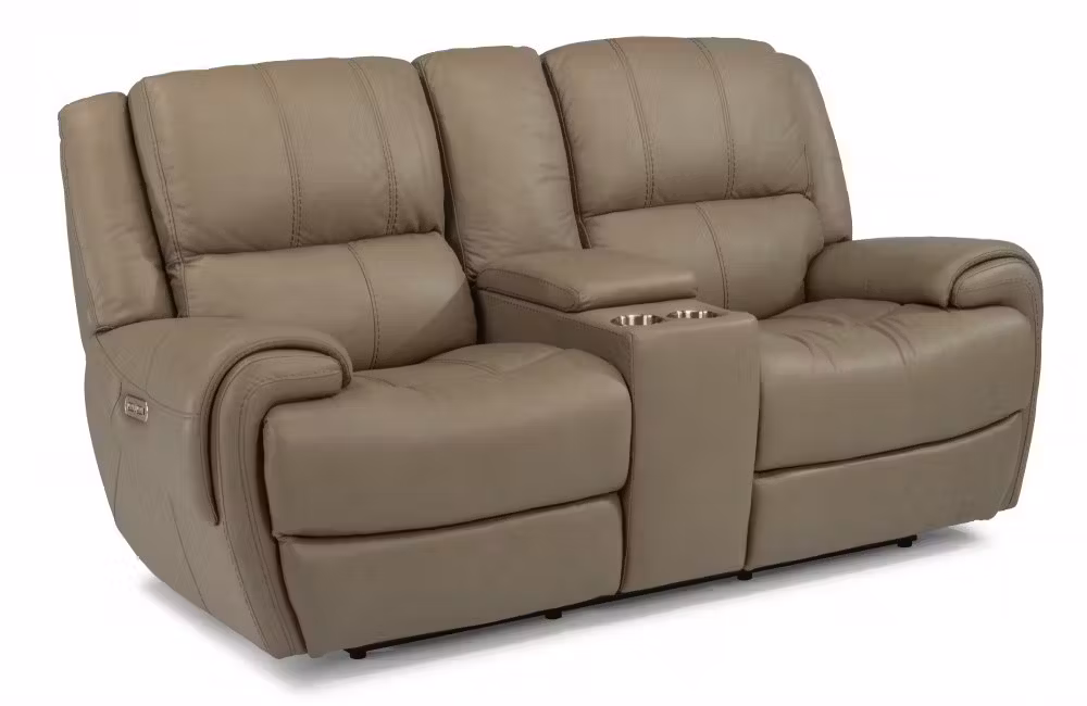 Nance Power Reclining Loveseat with Console & Power Headrests