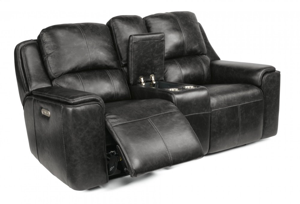 Milo Power Reclining Loveseat with Console & Power Headrests