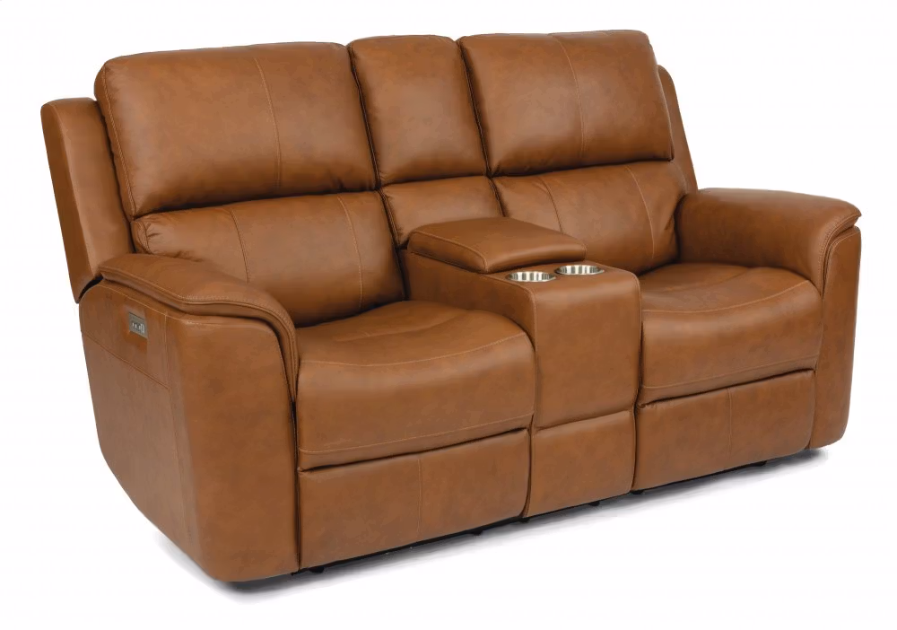 Henry Power Reclining Loveseat with Console & PHR & PLMBR