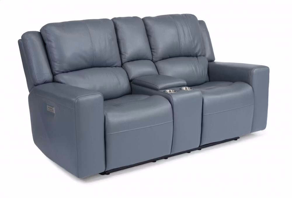Nelson Power Reclining Loveseat with Console & Power Headrests